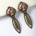 thumbnail image 3 of Rose Leopard Book Accessories: Vintage Copper-Colored Lace Bookmarks - Set of 2, Stainless Steel Book Markers for Readers, 3 of 5