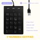 thumbnail image 4 of Mini Teclado Numérico con Cable USB y Concentrador de 3 Puertos USB 2.0, 18 Teclas, para Contabilidad Bancaria., 4 of 5