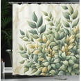 thumbnail image 3 of Ambesonne Eucalyptus Leaves Shower Curtain, Bold Branches, 69"Wx75"L, Laurel Green Eggshell, 3 of 4