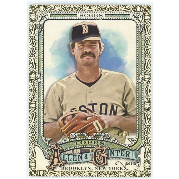 MLB 2025 Topps Allen & Ginter Gold Foil Filigree Wade Boggs #67