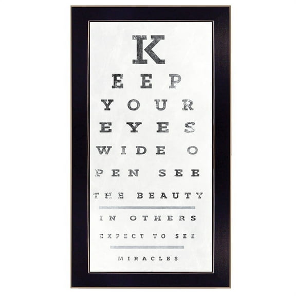 Eye Chart II by  Marla Rae Printed Framed Wall Art Wood Multi-Color