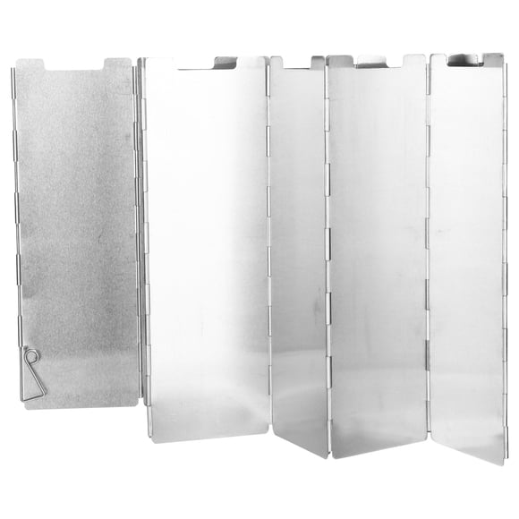 Parabrisas plegable de aleación de aluminio, 1 unidad, 10 láminas gruesas, color plateado
