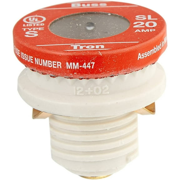 Bussmann SL-20PK4 20 Amp Time Delay Loaded Link Rejection Base Plug Fuse, 125V UL Listed, 4-Pack