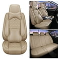 thumbnail image 3 of Maidao Car Seat Covers Full Set for Acura for TL 2004-2014 5 Seats Waterproof Premium Leather Front and Back Seat Protectors with Headrest Beige, 3 of 9
