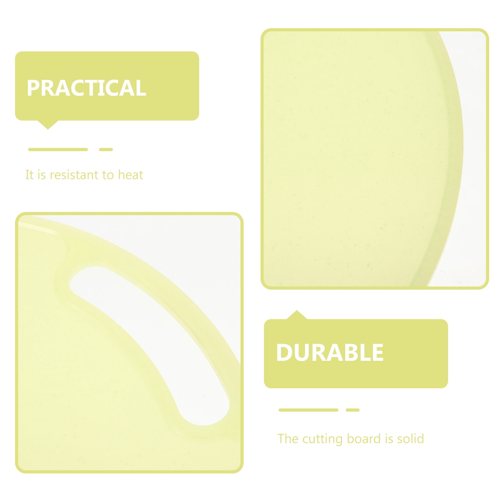 Tineasur Light Green Round Cutting Mat for Kitchen Cutting Made of Tough Reusable Plastic Material