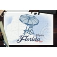 thumbnail image 2 of Naples, Florida, Coastal Icon, Beach Chair and Umbrella (12x18 Wall Art Poster, Room Decor), 2 of 3