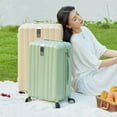 thumbnail image 3 of Hanke 20/24/29 Inch Carry On Luggage Sets 3 Piece Hard Shell Suitcases with Spinner Wheels Extra Large TSA Luggage Rolling Suitcase for Travel Nestable Storage(Bamboo Green), 3 of 8