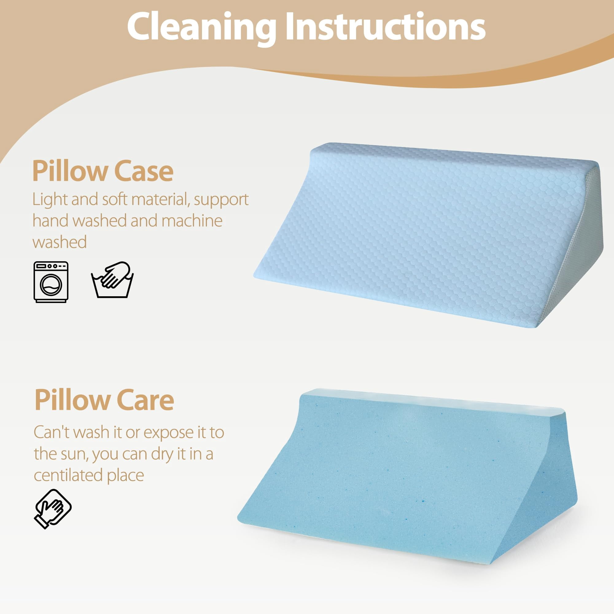 Wedge Pillow For Side Sleeping  Memory Foam Positioners Sleeper Preventing After Support Ankle Bed