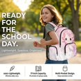 thumbnail image 4 of Bulopur Cherry Blosoom Kids School Bag Set 4 Pcs Breathable Axolotl Kids School Backpack with Lunch Box, Pencil Case and Water Bottle Cover for Young Girls, 4 of 7
