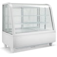thumbnail image 1 of Commercial Display Refrigerator, 3.5 Cu.Ft Refrigerated Display Case,Countertop Pastry Display Fridge with Tempered Glass Door, 2 Adjustable Shelves, Rear Sliding Door White 100L, 1 of 1