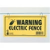 ELECTRIC FENCE WARNING SIGN YELLOW 3 PACK