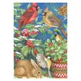thumbnail image 1 of Toland Home Garden Winter Feast 28 x 40 Inch Decorative Rabbit Bird Animal Holiday Snow House Flag, 109372, 1 of 1