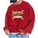 thumbnail image 1 of Sudadera sin capucha para hombre, sudadera con estampado del año 2025, jersey de cuello redondo, manga larga, para ejercicio, sin sombrero, abrigo, sudadera con capucha, blusa de poliéster para hombre, 1 of 4