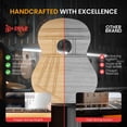 thumbnail image 6 of Pyle Steel String Acoustic Guitar Kit, 41" Full Size Cutaway with Ashtree Top, Open Pore Finish, Premium Accessory Set with Armored Gig Bag, Sunburst Teardrop Matte, 6 of 7