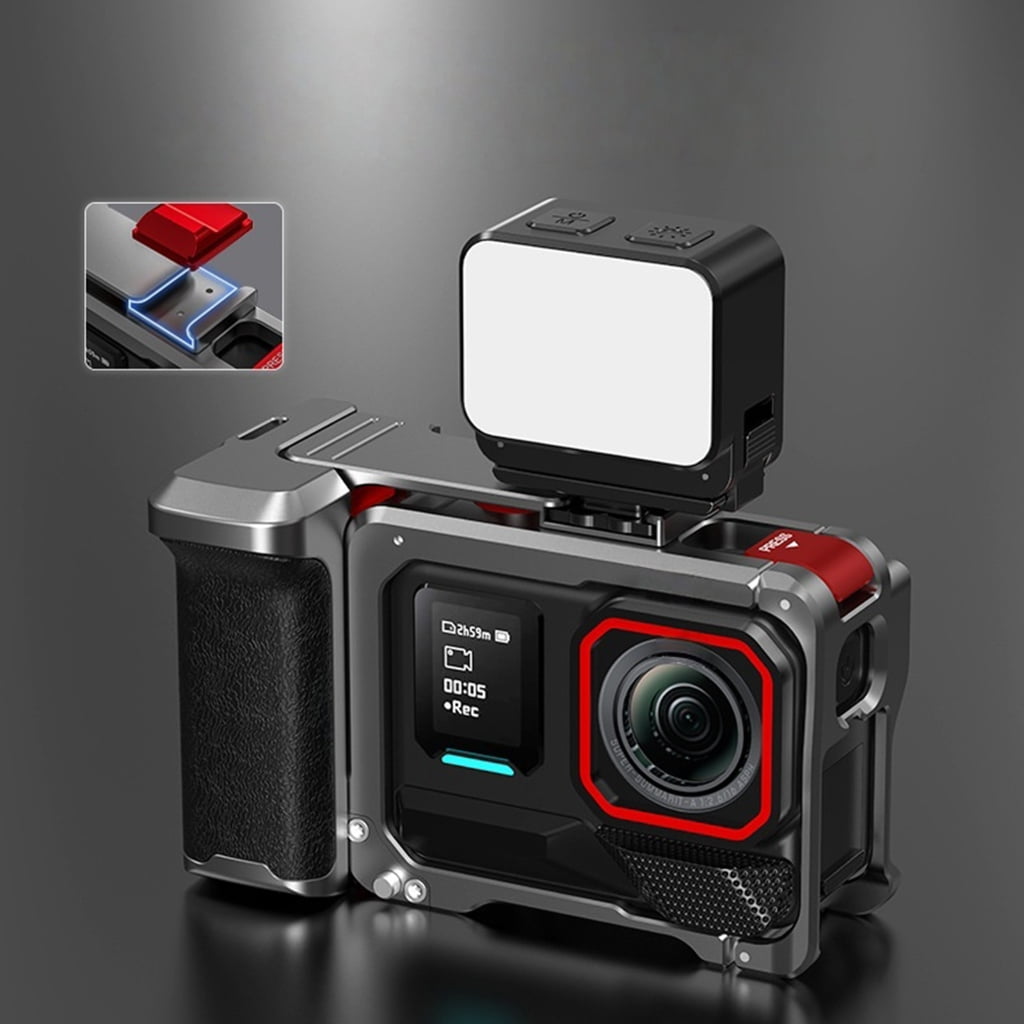 Jesscasday Portable Aluminum Camera Stabilizer Quick Release Cage Action Camera Expansion