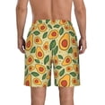 thumbnail image 3 of Kdxio Leaves Avocado Pattern Mens Casual Shorts - Drawstring Summer Beach Sports Shorts for Men, 3 of 9