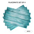 thumbnail image 3 of Placemats Set of 4 / 6, Teal Turquoise Wood Placemats for Dining Table Indoor/Outdoors Heat Resistant Washable Placemats 18" x 12", 3 of 8