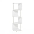 thumbnail image 2 of Furinno Econ 4-Tier Zigzag Corner Shelf Bookcase, Bookshelf, White/White, 2 of 6