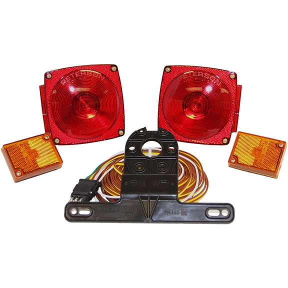 Peterson Manufacturing V540 Trailer Light Kit Under 80 Inch Wide w/ Harness & Side Markers