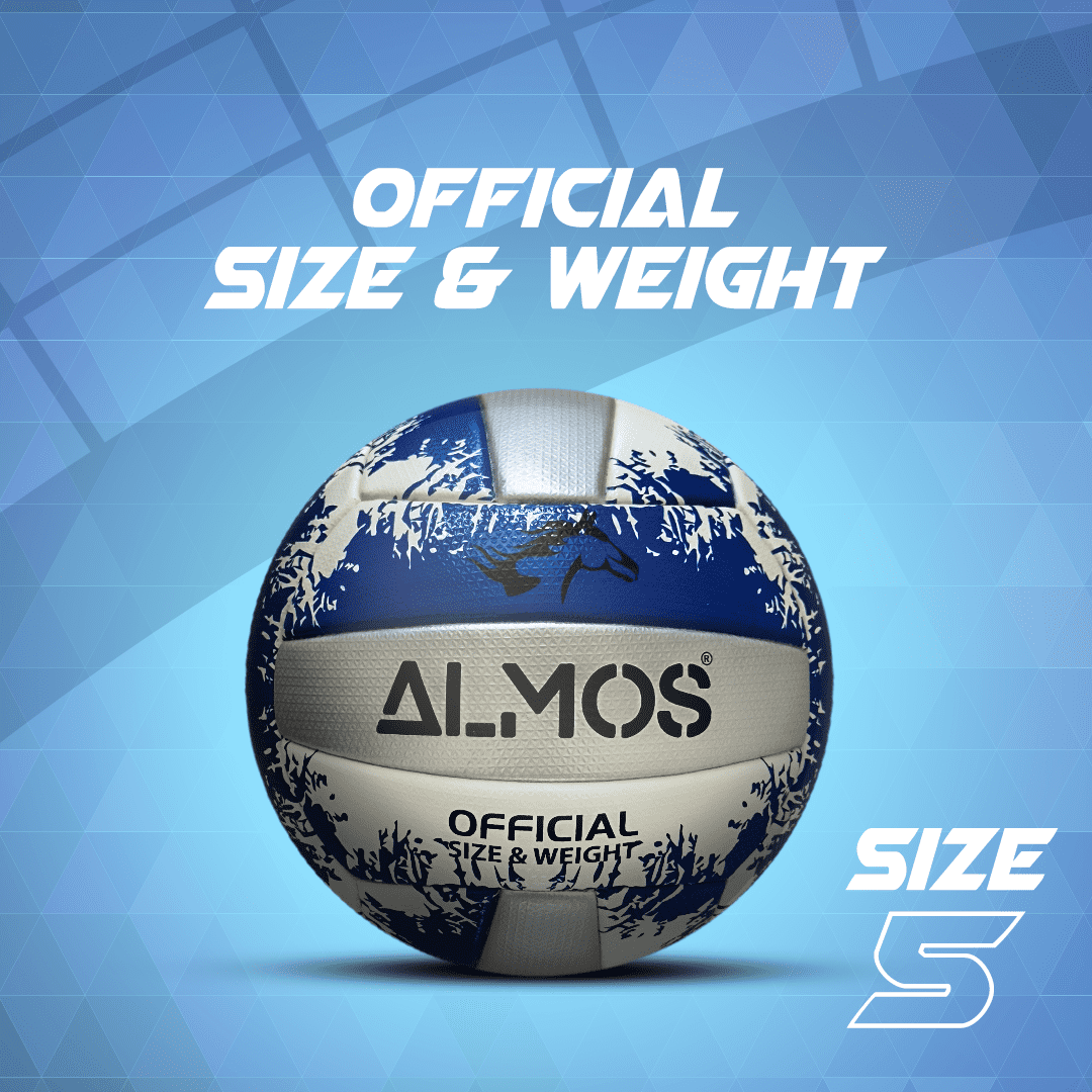 Almos Soft Touch Pro Volleyball, Official Size and Weight, Size 5
