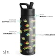 thumbnail image 4 of Simple Modern Bouteille d'Eau pour Enfants avec Couvercle à Paille / Gobelet Réutilisable Isolé en Acier Inoxydable pour Tout-Petits, Filles, Garçons / Collection Summit / 18 Oz, TMNT Turtles Unite, 4 of 15