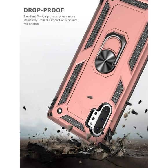 GREATRULY Ring Kickstand Phone Case for Samsung Galaxy Note 10 Plus,Heavy Duty Dual Layer Drop Protection Galaxy Note