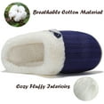 thumbnail image 4 of Women's Slip on Fuzzy House Slippers Memory Foam Slippers Scuff Outdoor Indoor Warm Plush Bedroom Shoes with Faux Fur Lining, 4 of 9