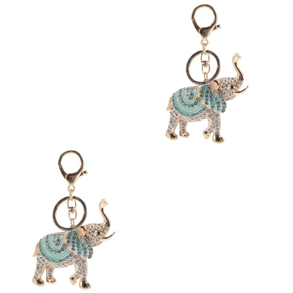2 Pieces Elephant Keychain Attractive for Special Occasions
