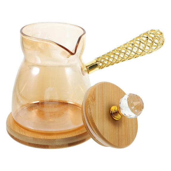 OUNONA Manual Coffee Pot Set with Side Handle for Home Use Made of Glass Multi Color 10 oz
