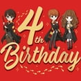 thumbnail image 2 of Girl's Harry Potter 4th Birthday Friends Graphic Tee Red Medium, 2 of 5