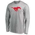 thumbnail image 2 of Men's Ash SMU Mustangs Primary Logo Long Sleeve T-Shirt, 2 of 3