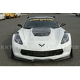 thumbnail image 2 of Replacement For 2014-2019 Corvette C7 ALl Models | Z06 Stage 3.5 Extended Style Carbon Flash Metallic Front Bumper Lip Splitter With Side Extension Winglets Pair, 2 of 12