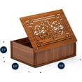 thumbnail image 3 of RoyalHouse Premium Wood (Hard MDF) Tea Storage Box Organizer (Brown), Eco-Friendly Multi-Functional Decorative Box, 9 Compartments For Assorted Variety Of Tea Bags and Small Items, 3 of 6
