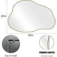 thumbnail image 5 of Gold Irregular Mirror, 33.5"x20.5" Cloud Shaped Mirrors, Unique Asymmetrical Wall Mirror, Organic Abstract Funky Mirrors for Living Room Bathroom Bedroom Entryway, 5 of 10