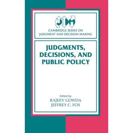 ISBN 9780521660846 product image for Cambridge Series on Judgement and Decision Making: Judgments, Decisions and Publ | upcitemdb.com