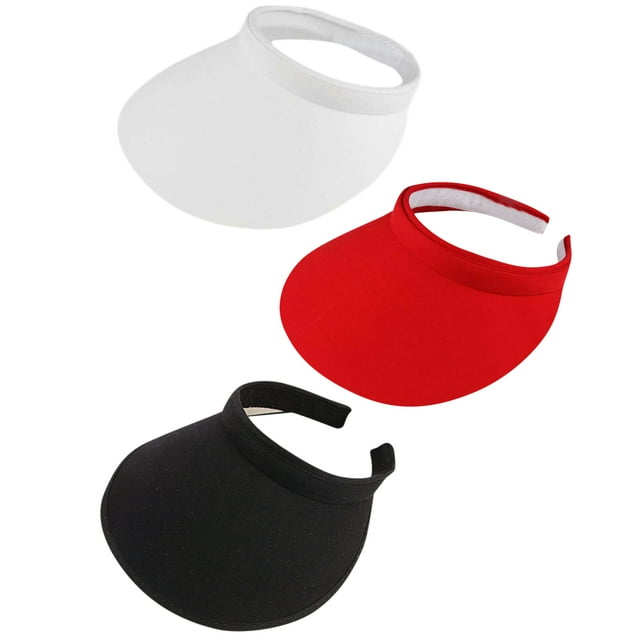 Mlqidk 3 Pcs Sports Sun Visor Hat Cloth Covered Slip on Visor Cotton