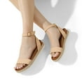 thumbnail image 3 of Dream Pairs Women's Open Toe Espadrille Platform Sandals Soft Comfort Summer Shoes Classic KATHY NUDE/NUBUCK Size 10, 3 of 6
