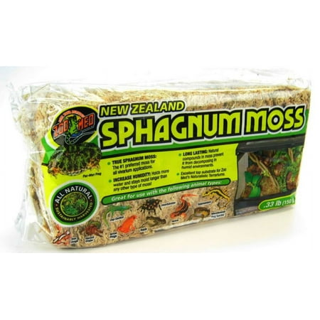 Zoo Med New Zealand Sphagnum Moss Decor [shelters, Reptile Supplies] 175 cu in