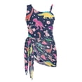 thumbnail image 6 of POLERO Girls' Cute Dinosaur & Cherry Blossom One-Piece Swimsuit with Mesh Cover Up Skirt - Quick Dry, Adjustable Straps for Beach & Pool Vacations (7-18 Years), 6 of 10