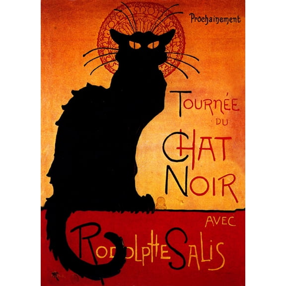 Best Posters Chat Noir Poster 11Inx17In Mini Poster 11x17 Poster Color Category: Multi, Unframed, Ages: Adults