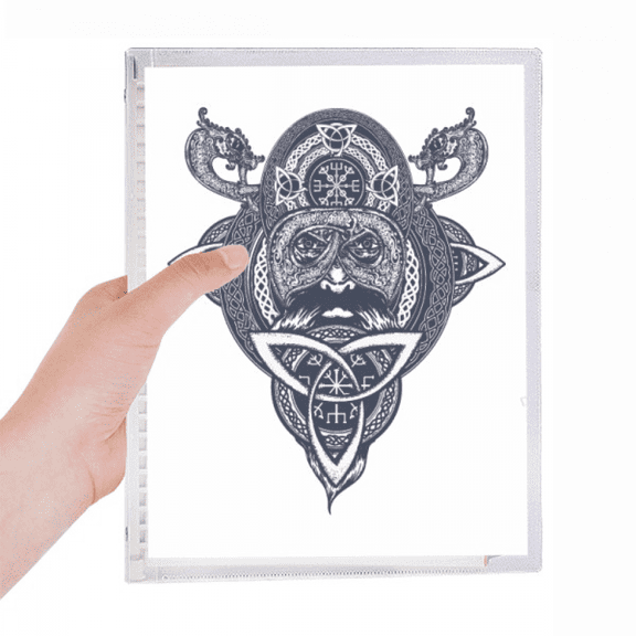 Chinese Dragon People Head Art Pattern Notebook Loose Diary Refillable Journal Stationery