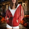 thumbnail image 3 of Towmus Halloween Sweatshirts for Women Halloween Graphic Long Sleeve Shirt Half Zipper Lapel Casual Pullover Top, XS-6XL, 3 of 5