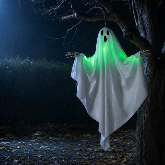 WDOBM Halloween Decorations, Halloween Party Decor, Glowing Green Ghost Outdoor Yard Decor, Halloween Ghost, Light Up Halloween Decor, Outdoor Halloween Decor
