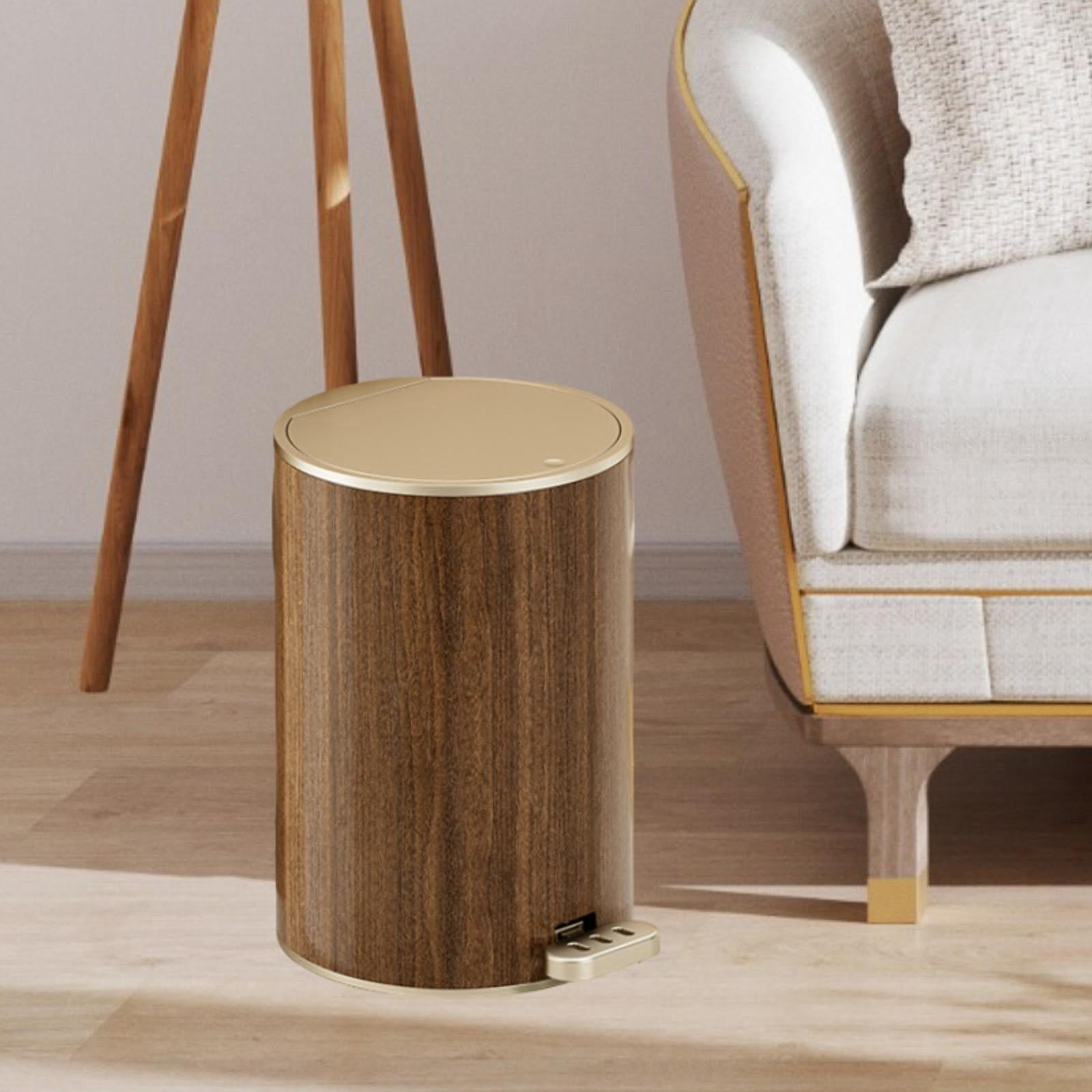 TISHITA Bathroom Trash Can with Lid Foot Pedal Garbage Bin Modern Wastebasket Kitchen Step Trash Can for Garage Entryway Office Study 12L