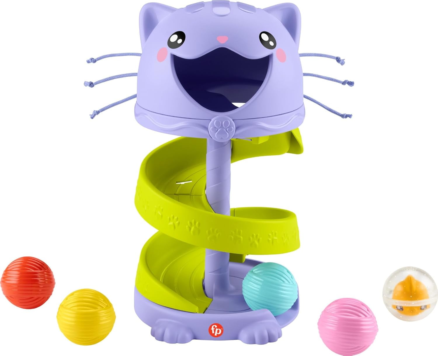 Fisher-Price Baby & Toddler Toy FP Pets Purrr-FECT Ball Tower Activity Center for Developmental Play Ages 9+ Months