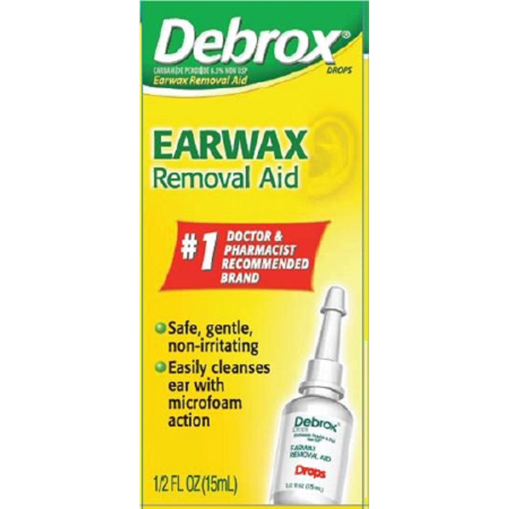 Debrox Earwax Removal Aid 0.5 oz. Drops 6.5 Strength Carbamide Peroxide