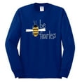 thumbnail image 2 of Wild Bobby, Be Fearless Buzzing Bee Pop Culture Mens Long Sleeve Shirt, Royal, 3XL, 2 of 3