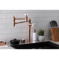 thumbnail image 3 of Kingston Brass KS370PXAC Restoration Deck Mount Pot Filler Faucet, Antique Copper, 3 of 8
