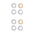 thumbnail image 1 of Wweixi Nipples Rings Fashionable Body Ornament Comfortable Convenient Piercing Durable Pedant Jewelries for Dressing Square 4 Pieces 2Set, 1 of 6