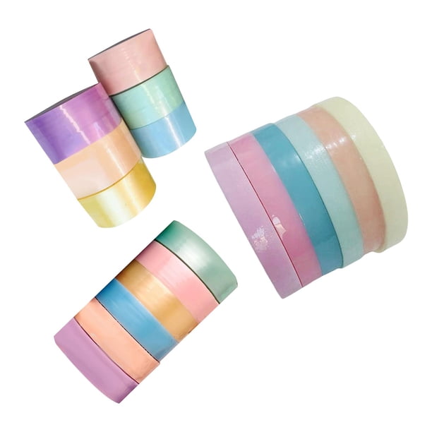 Cintas adhesivas de colores para rodar, manualidades, juegos de fiesta, juguetes sensoriales para adultos 18 piezas 12 36 48 cm